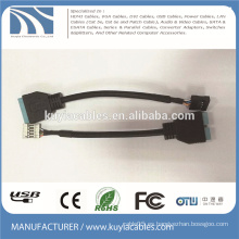 USB3.0 a 2.0 Adaptador Cable / SB 3.0 20Pin hembra a 2.0 9Pin macho de la placa madre convertidor de la casa del adaptador Cable PC portátil